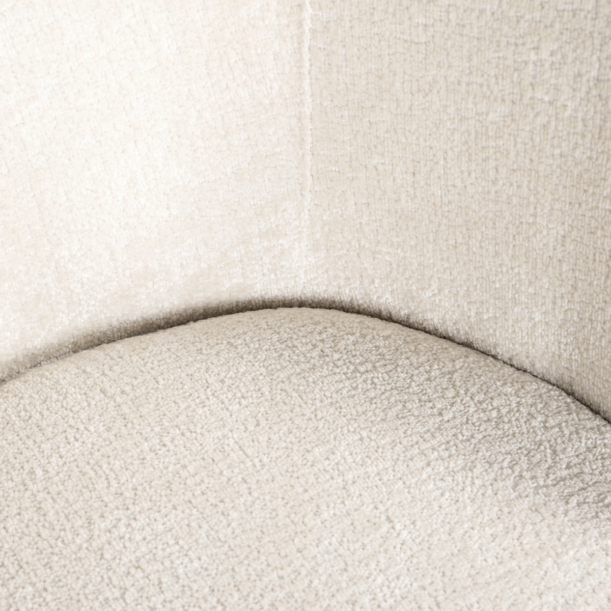 Scaun dining Amphara FR, chenille albă, ignifug