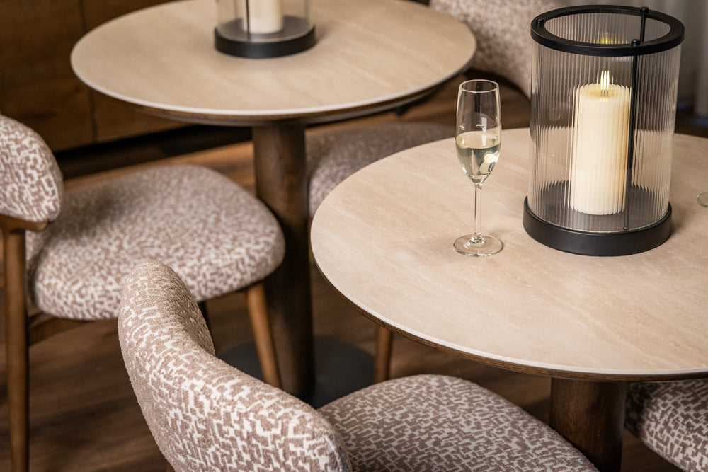 Scaun dining Basker, geo natural (set de 2) – ambient