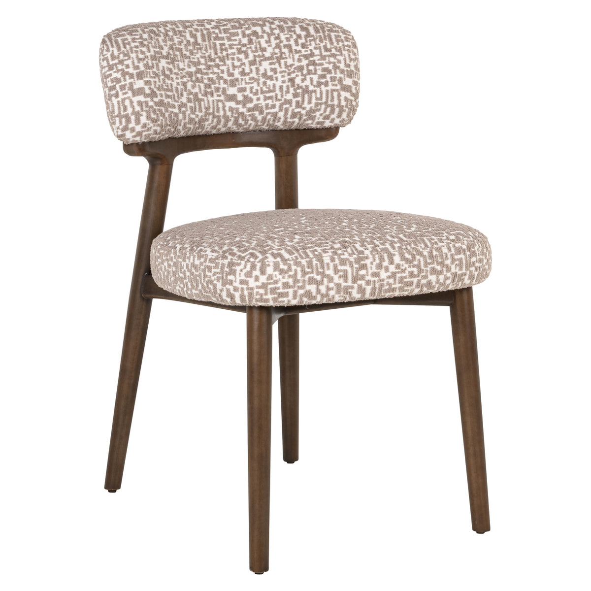 Scaun dining Basker, geo natural (set de 2)