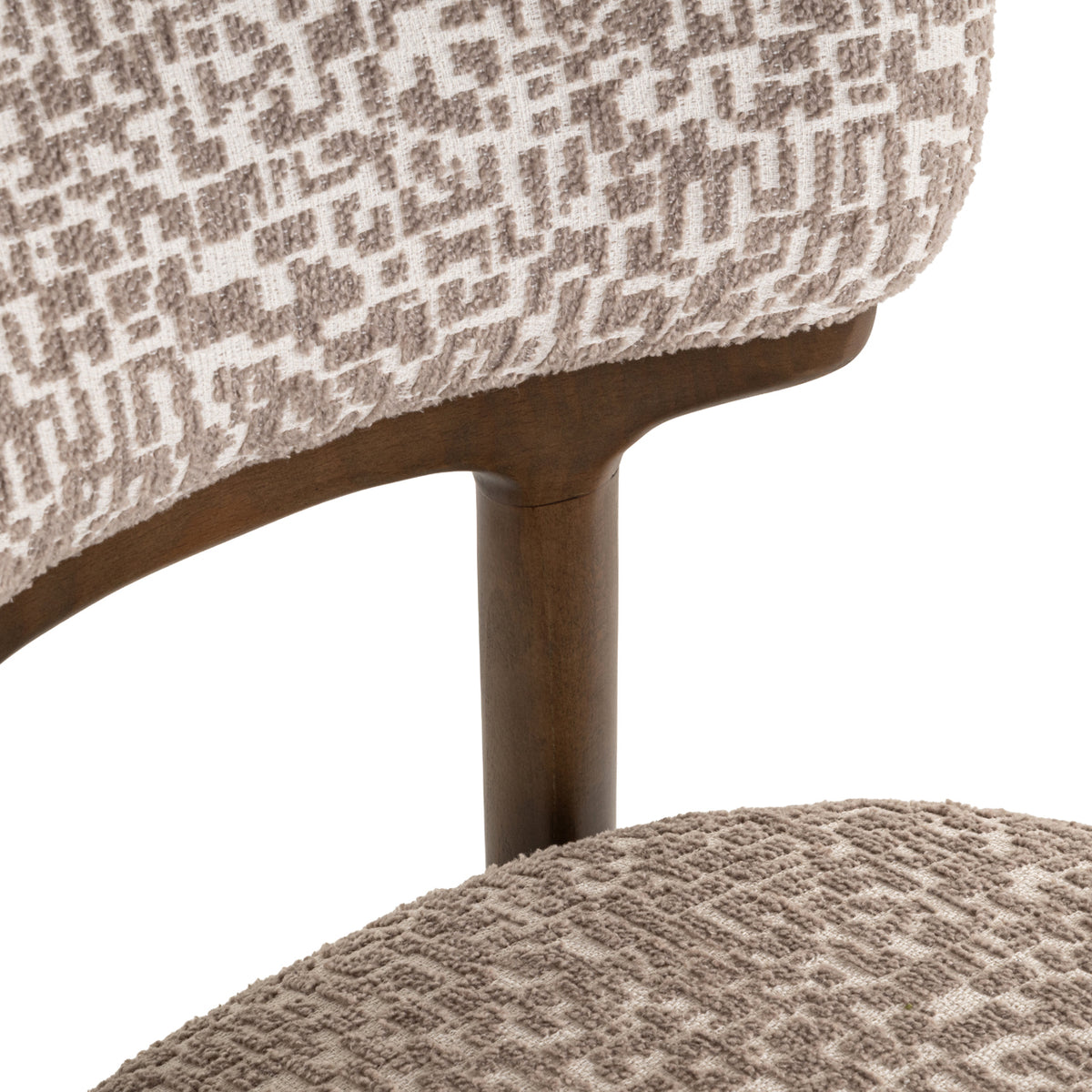 Scaun dining Basker, geo natural (set de 2)