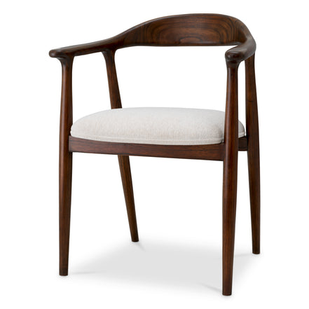 Scaun dining Beale, finisaj maro clasic, Sentier crem
