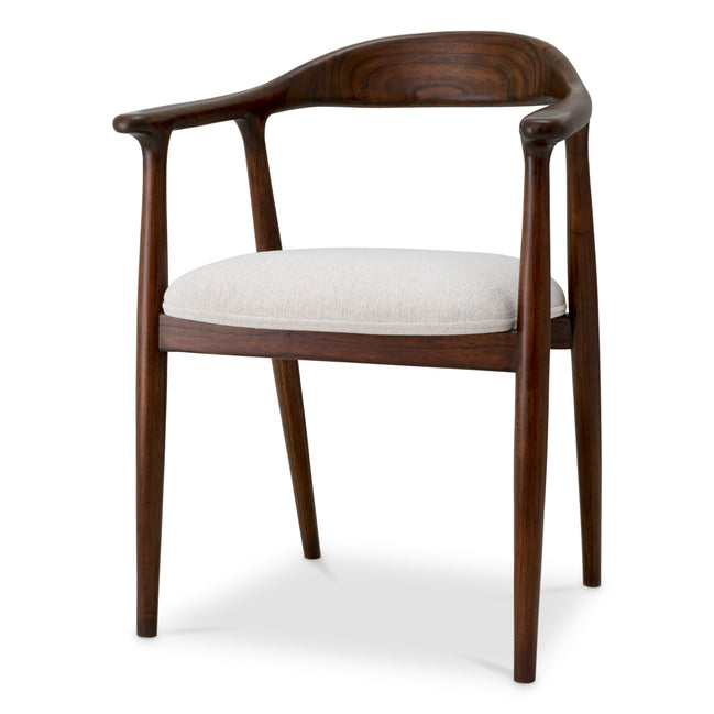 Scaun dining Beale, finisaj maro clasic, Sentier crem