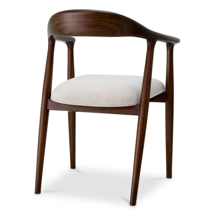 Scaun dining Beale, finisaj maro clasic, Sentier crem