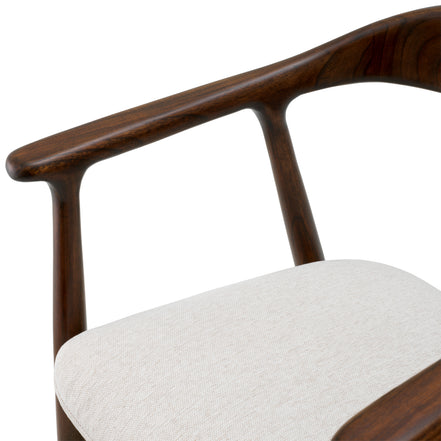 Scaun dining Beale, finisaj maro clasic, Sentier crem