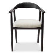 Scaun dining Beale, finisaj negru clasic, Sentier crem
