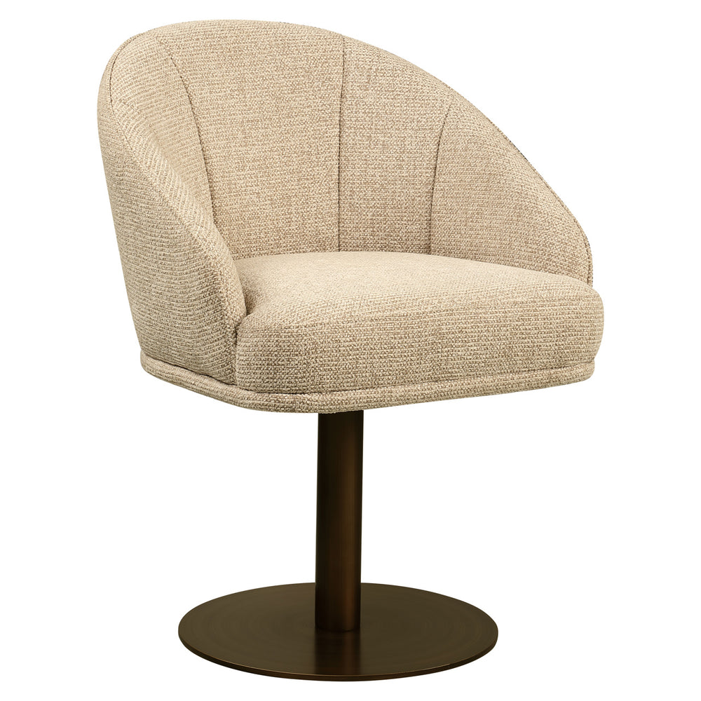 Scaun dining Beverly, fancy natural, rotativ