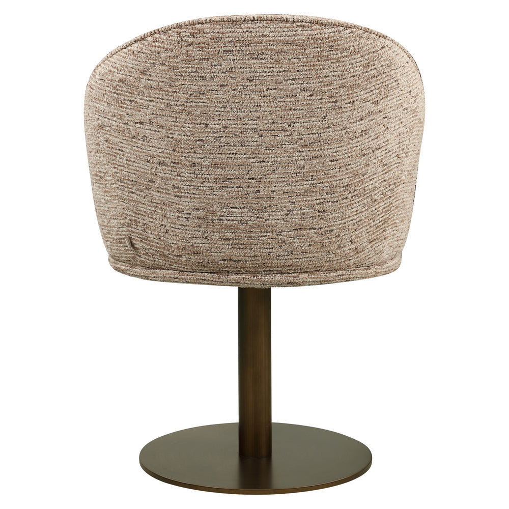 Scaun dining Beverly, mocca linear, rotativ