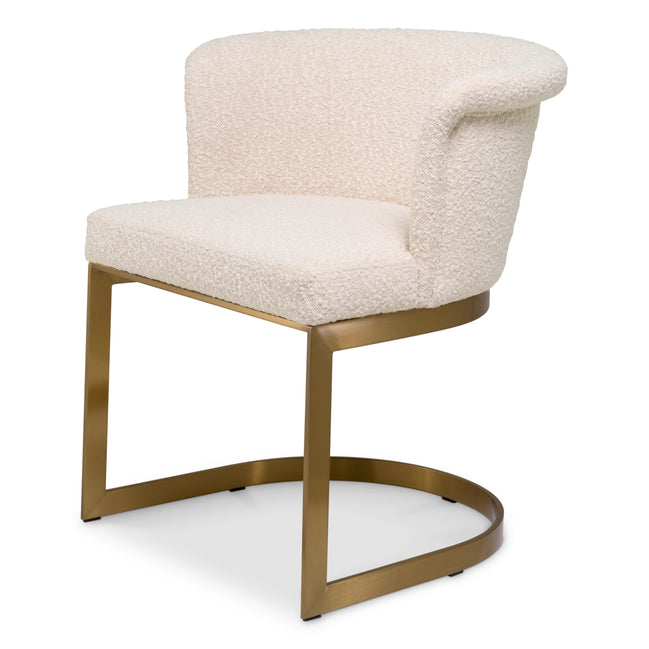 Scaun dining Bofinger, bouclé crem