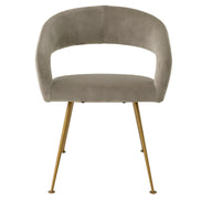 Scaun dining Bravo, catifea Savona greige