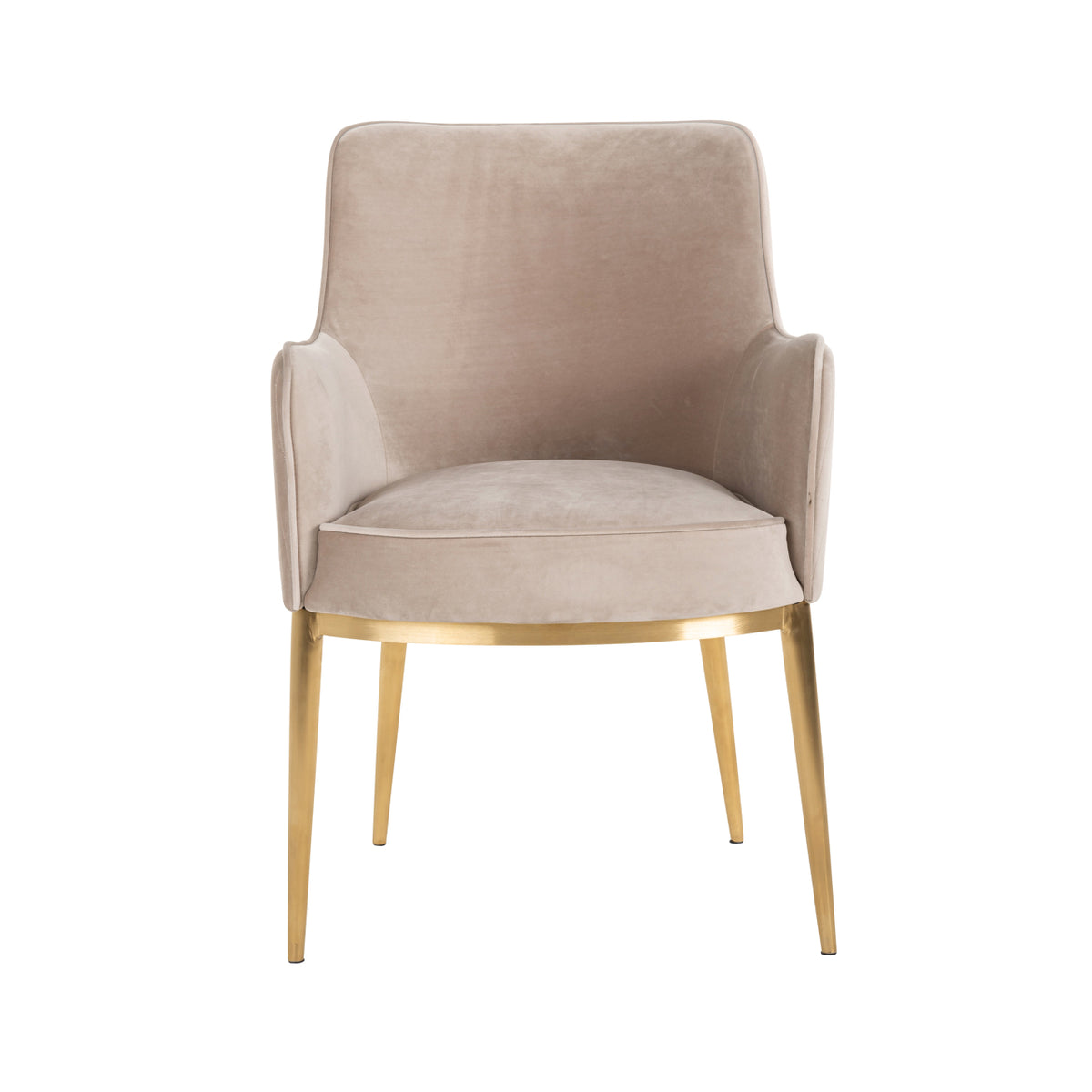 Scaun dining Breeze, catifea kaki, ignifug (set de 2)