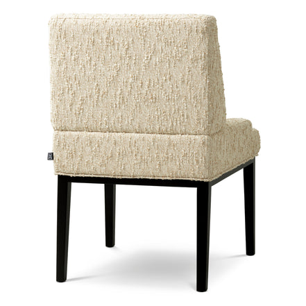Scaun dining Bromley cu brațe, finisaj negru, Arden natural