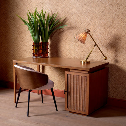 Scaun dining Camerota, finisaj nuc, Sabino bej