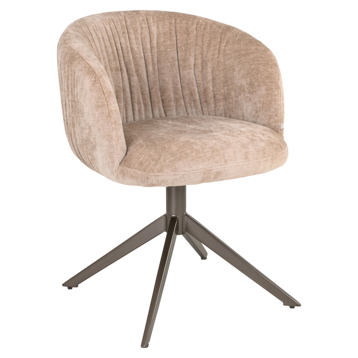 Scaun dining Cassi, soft nisip, rotativ