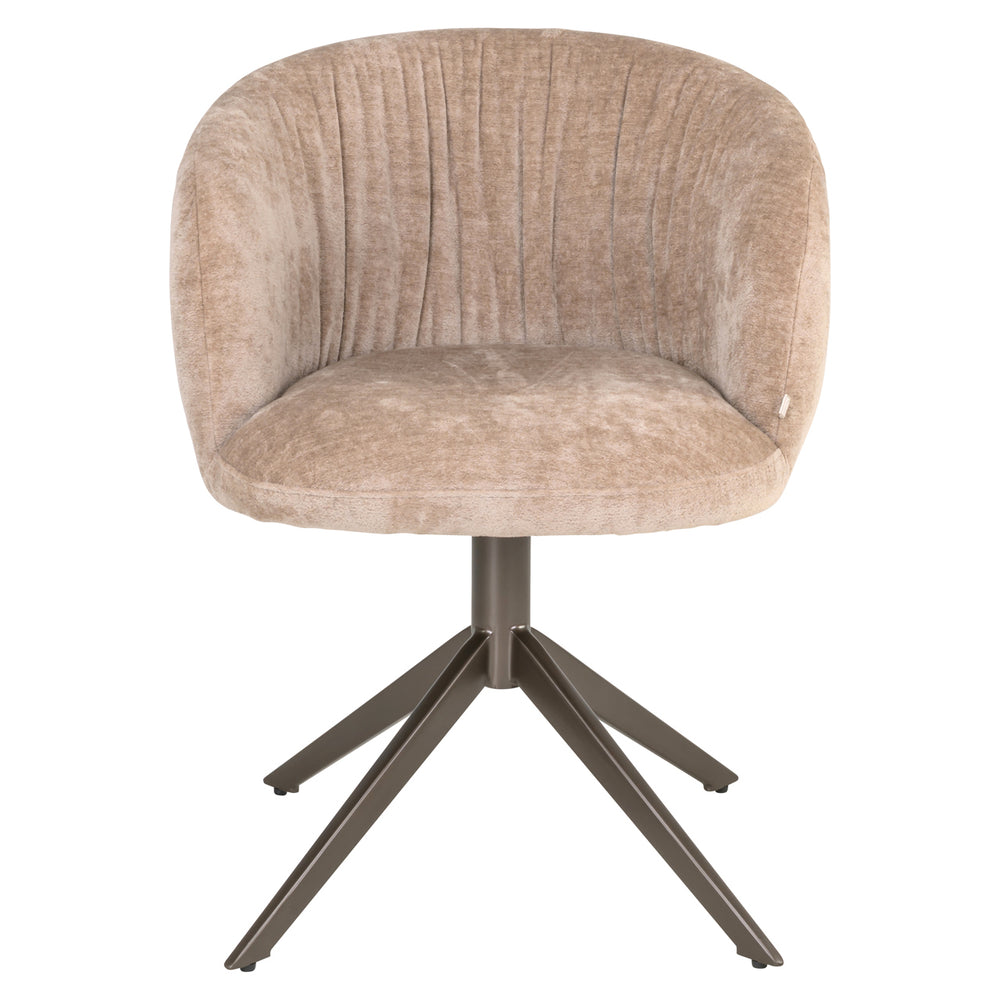 Scaun dining Cassi, soft nisip, rotativ