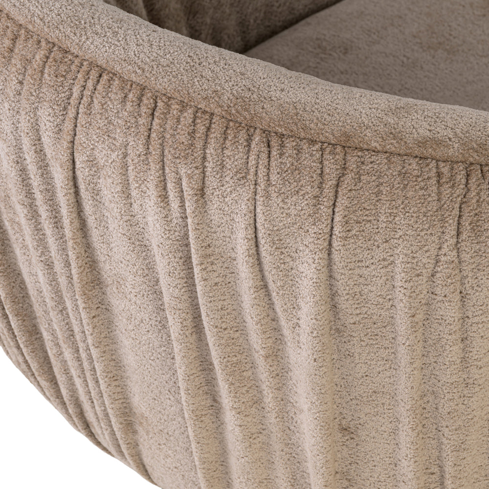 Scaun dining Cassi, soft nisip, rotativ