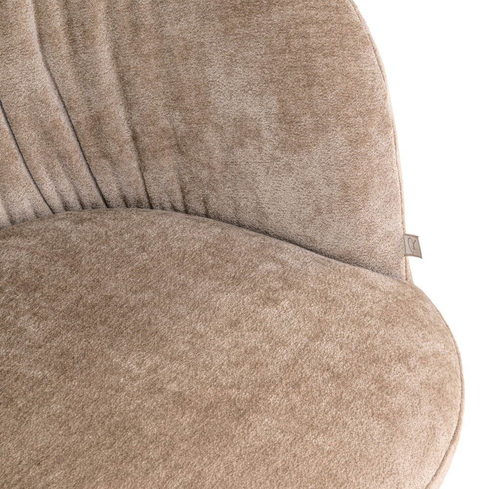 Scaun dining Cassi, soft nisip, rotativ