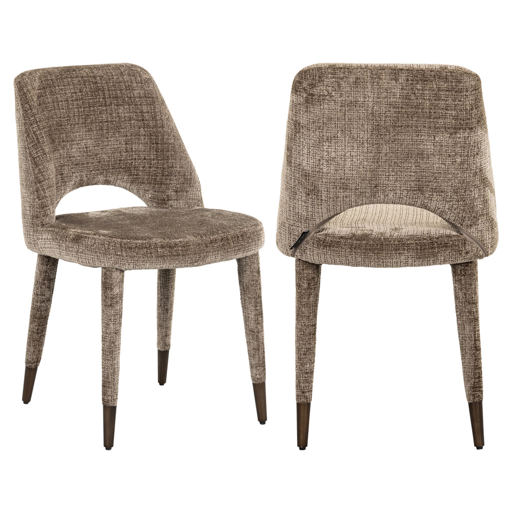 Scaun dining Cecilia, niagara stone (set de 2), ignifug