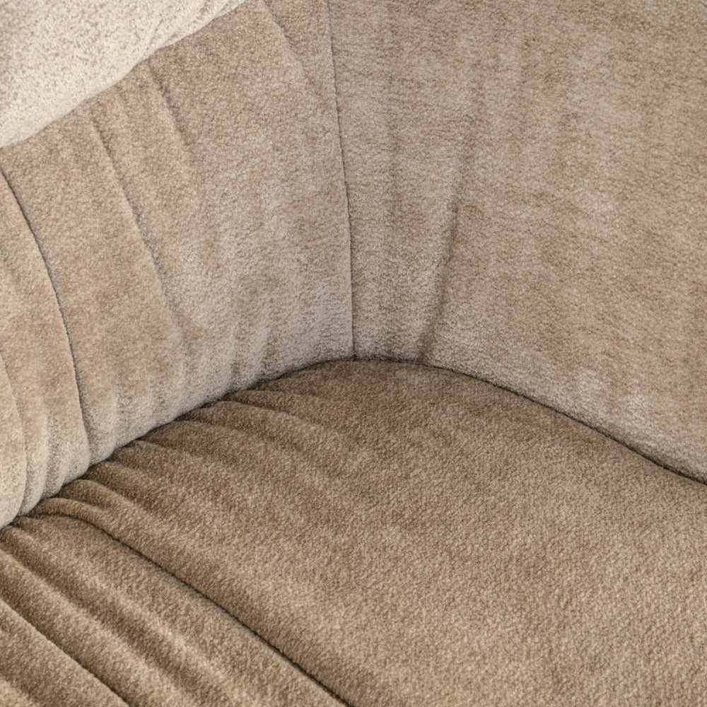 Scaun dining Chase, blockweave crem, rotativ
