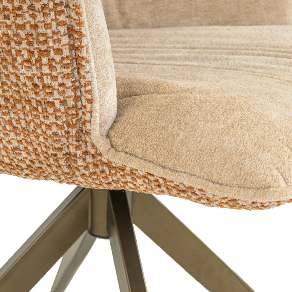 Scaun dining Chase, ginger jacquard, rotativ