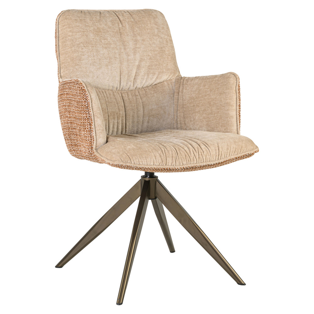 Scaun dining Chase, ginger jacquard, rotativ