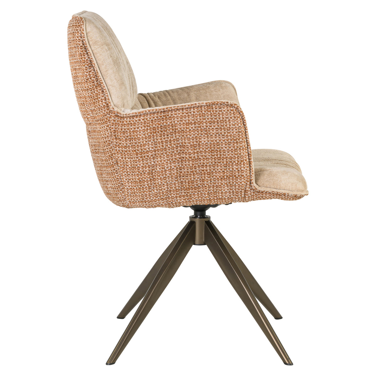Scaun dining Chase, ginger jacquard, rotativ