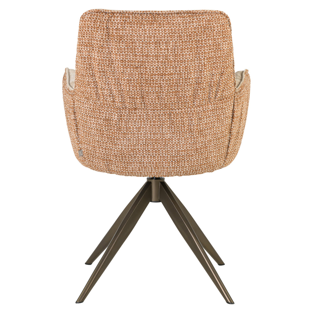 Scaun dining Chase, ginger jacquard, rotativ