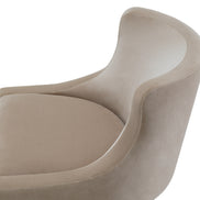 Scaun dining Chavelle, finisaj negru, catifea Torrin natural