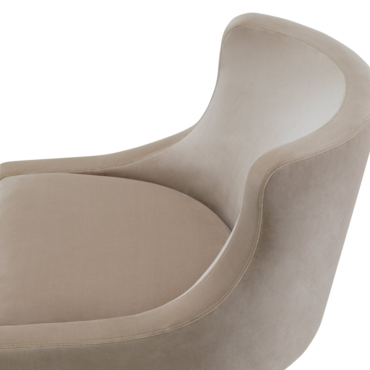 Scaun dining Chavelle, finisaj negru, catifea Torrin natural