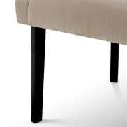 Scaun dining Chavelle, finisaj negru, catifea Torrin natural