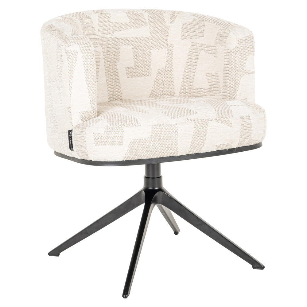 Scaun dining Cheyenne, graffic bej, rotativ