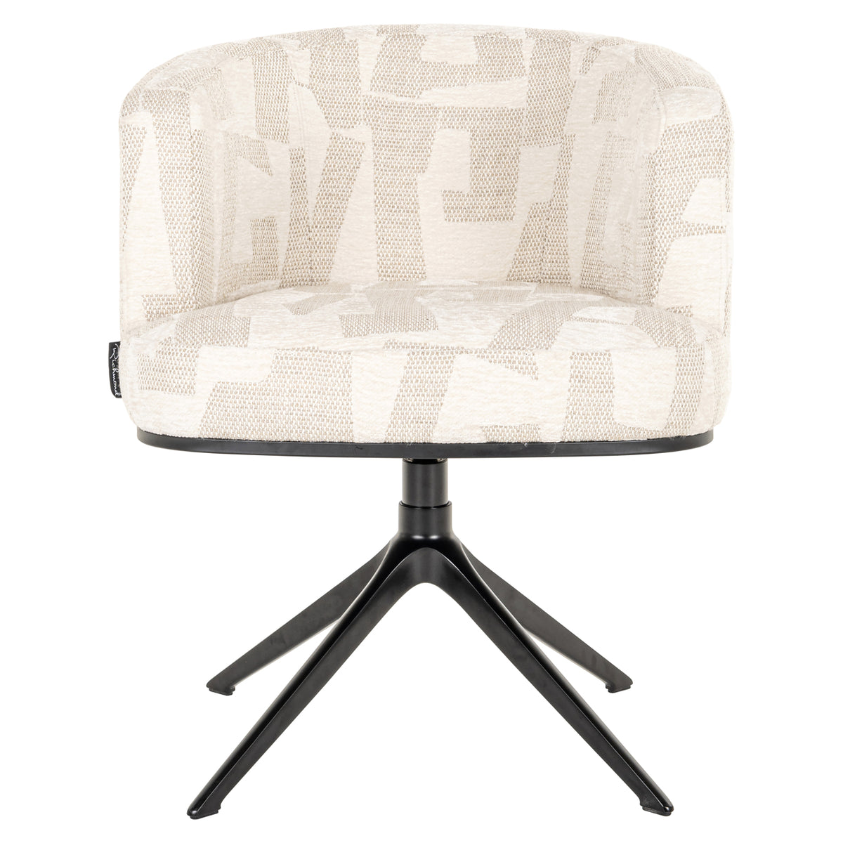 Scaun dining Cheyenne, graffic bej, rotativ