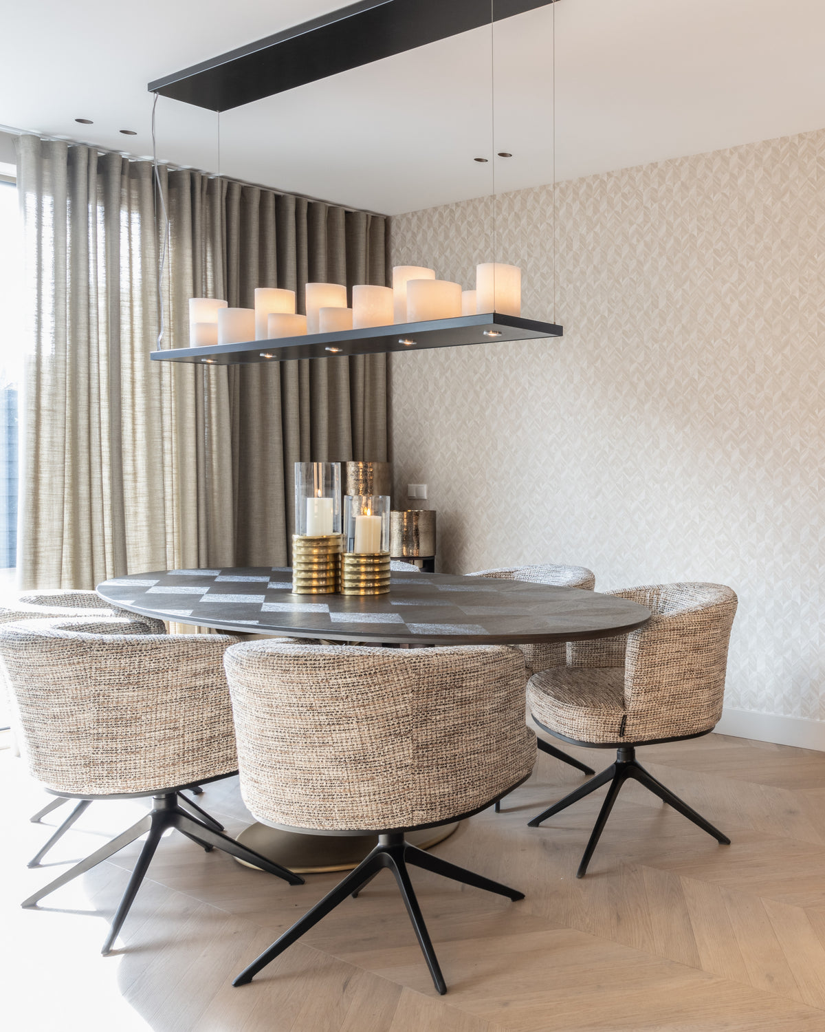 Scaun dining Cheyenne, trendy nature, rotativ – ambient