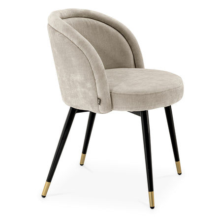 Scaun dining Chloé, Clarck nisip, set de 2