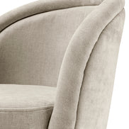Scaun dining Chloé, Clarck nisip, set de 2