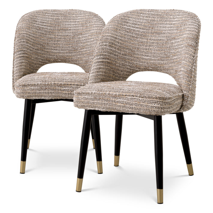 Scaun dining Cliff, Mademoiselle bej, set de 2