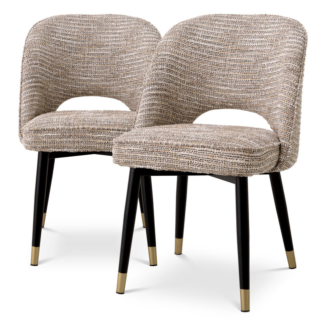 Scaun dining Cliff, Mademoiselle bej, set de 2