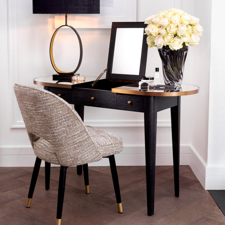 Scaun dining Cliff, Mademoiselle bej, set de 2