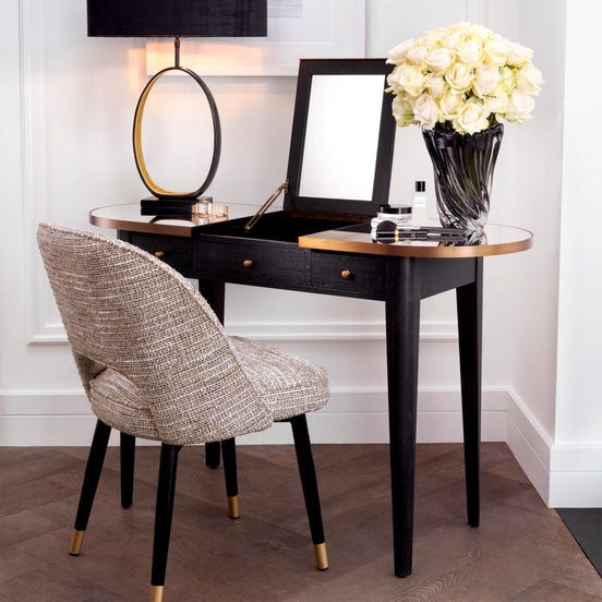 Scaun dining Cliff, Mademoiselle bej, set de 2