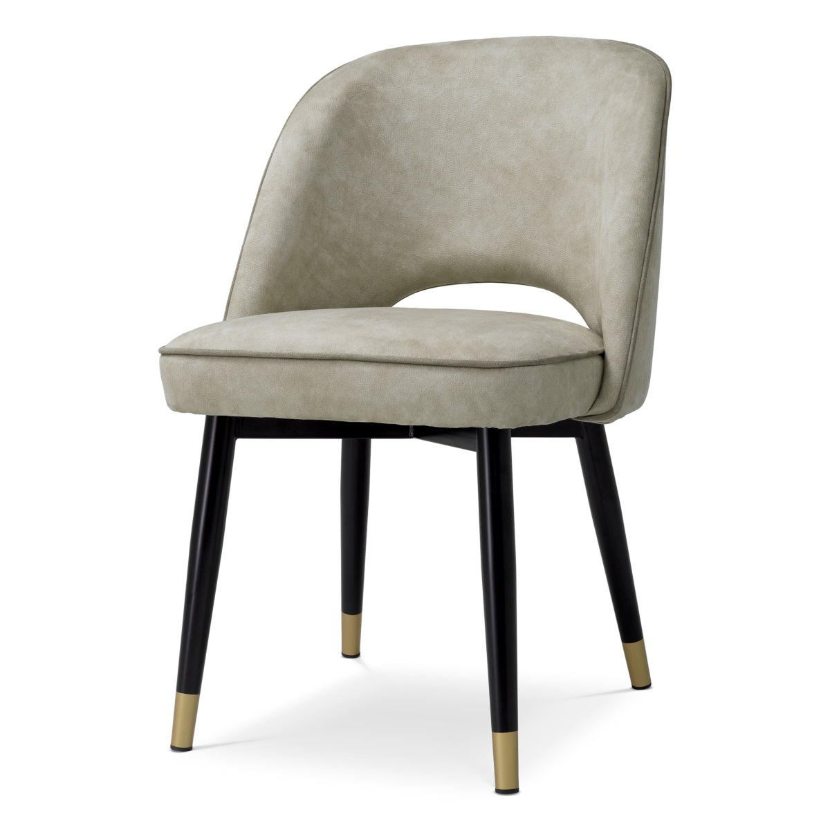 Scaun dining Cliff, Mayer argintiu, set de 2