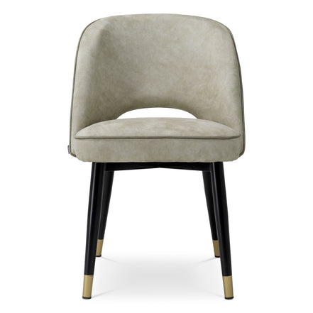 Scaun dining Cliff, Mayer argintiu, set de 2