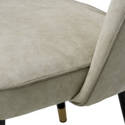 Scaun dining Cliff, Mayer argintiu, set de 2