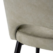 Scaun dining Cliff, Mayer argintiu, set de 2