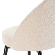 Scaun dining Cooper, bouclé crem, set de 2