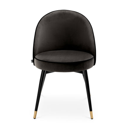 Scaun dining Cooper, catifea Roche gri închis, set de 2