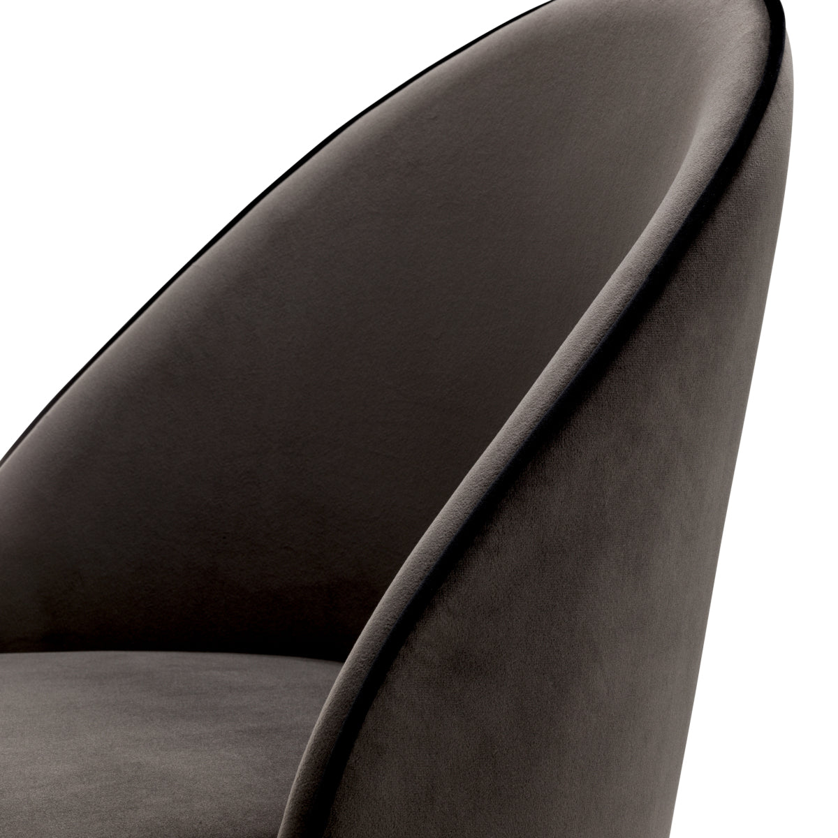 Scaun dining Cooper, catifea Roche gri închis, set de 2