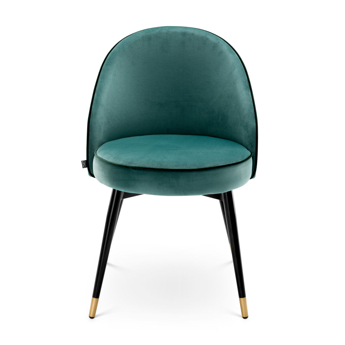 Scaun dining Cooper, catifea Roche turcoaz, set de 2