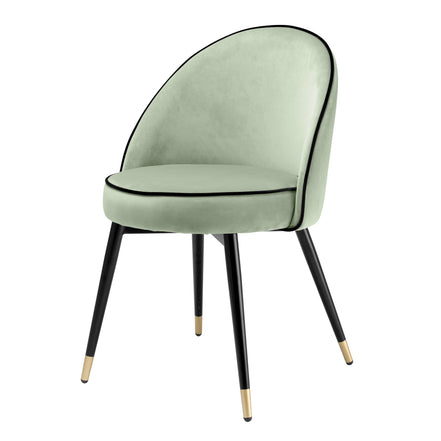 Scaun dining Cooper, catifea Savona verde fistic, set de 2