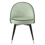 Scaun dining Cooper, catifea Savona verde fistic, set de 2