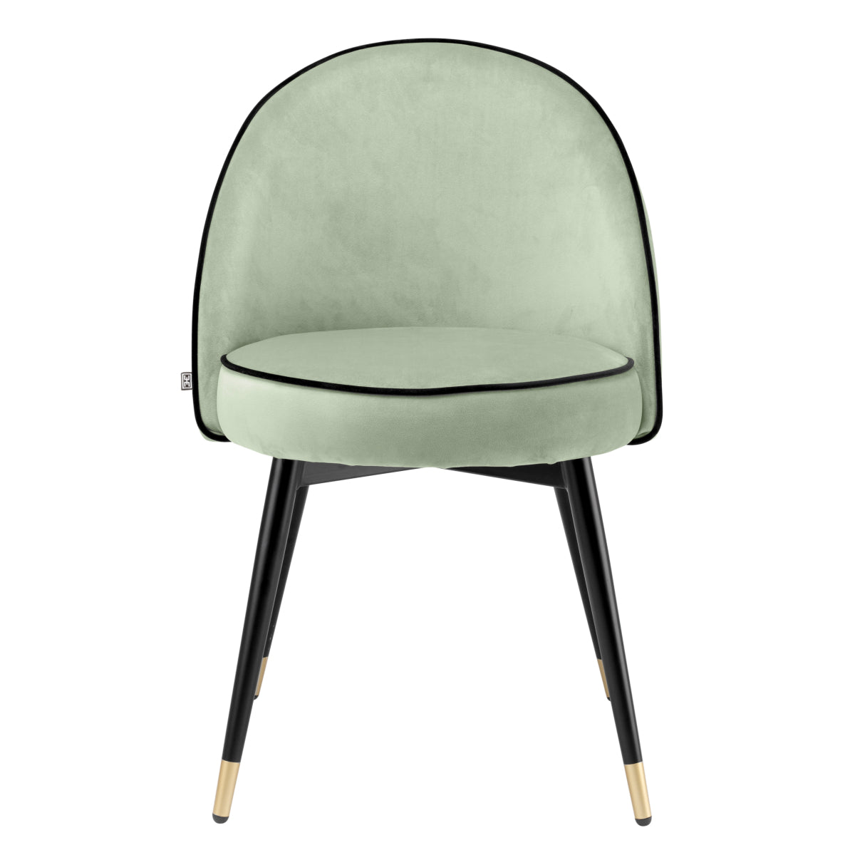 Scaun dining Cooper, catifea Savona verde fistic, set de 2