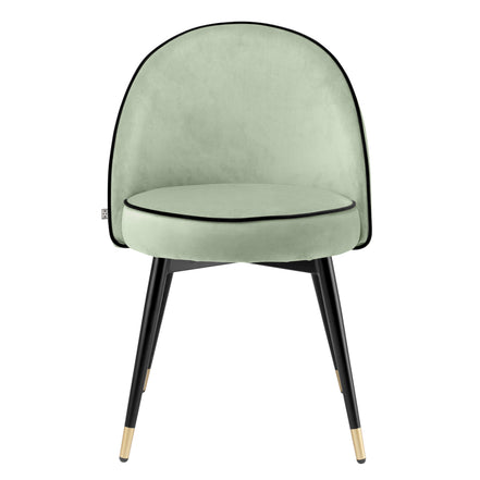 Scaun dining Cooper, catifea Savona verde fistic, set de 2